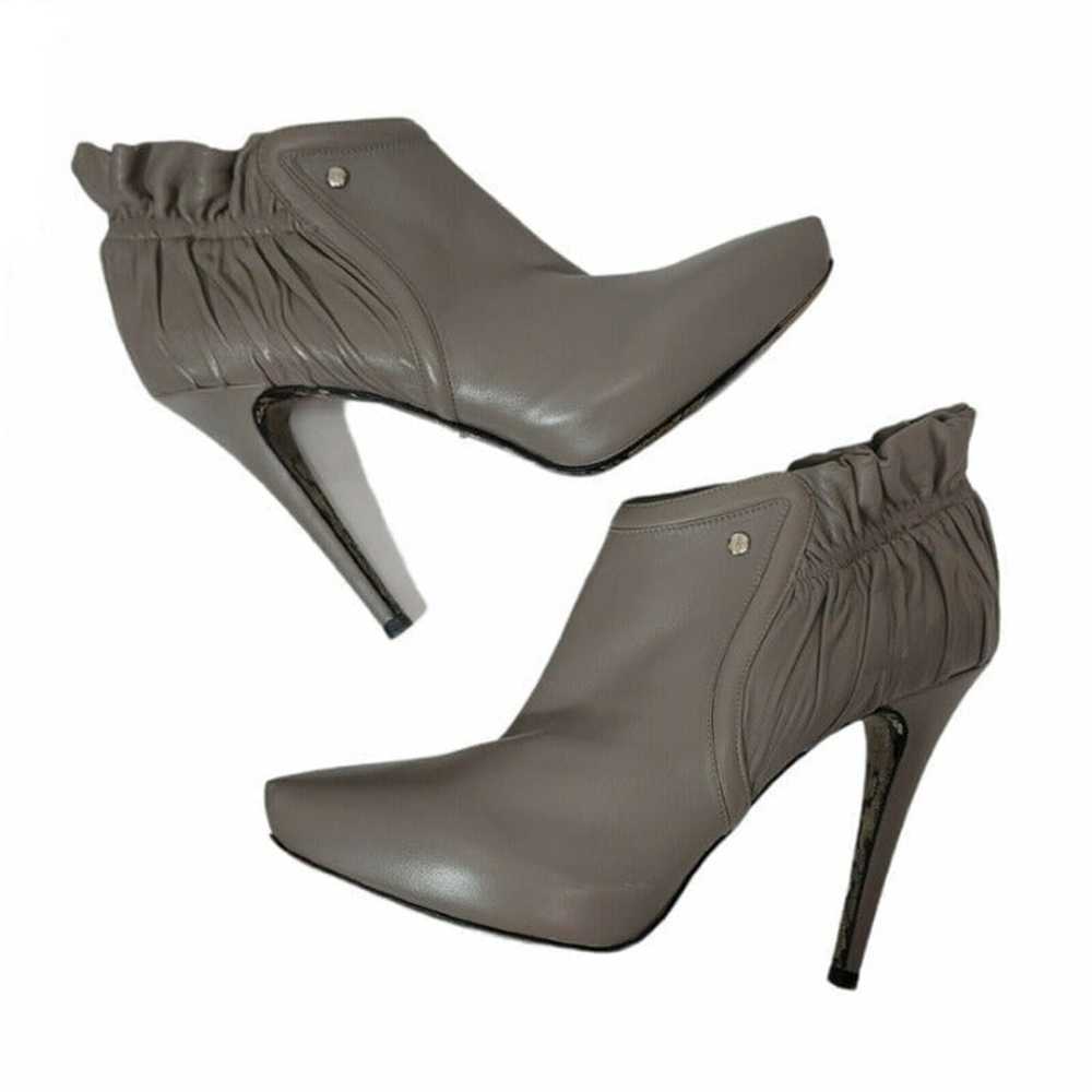 Cesare Paciotti 39 Grey Leather Booties - image 4