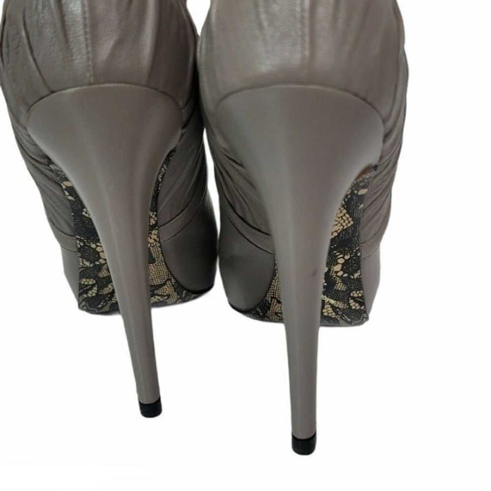 Cesare Paciotti 39 Grey Leather Booties - image 7