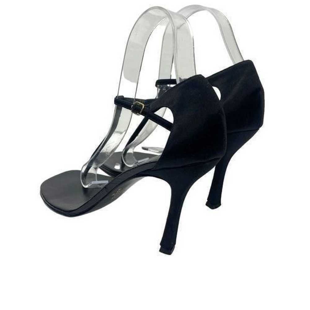 Vintage Colin Stuart Black T-Bar Strappy Heels - image 3