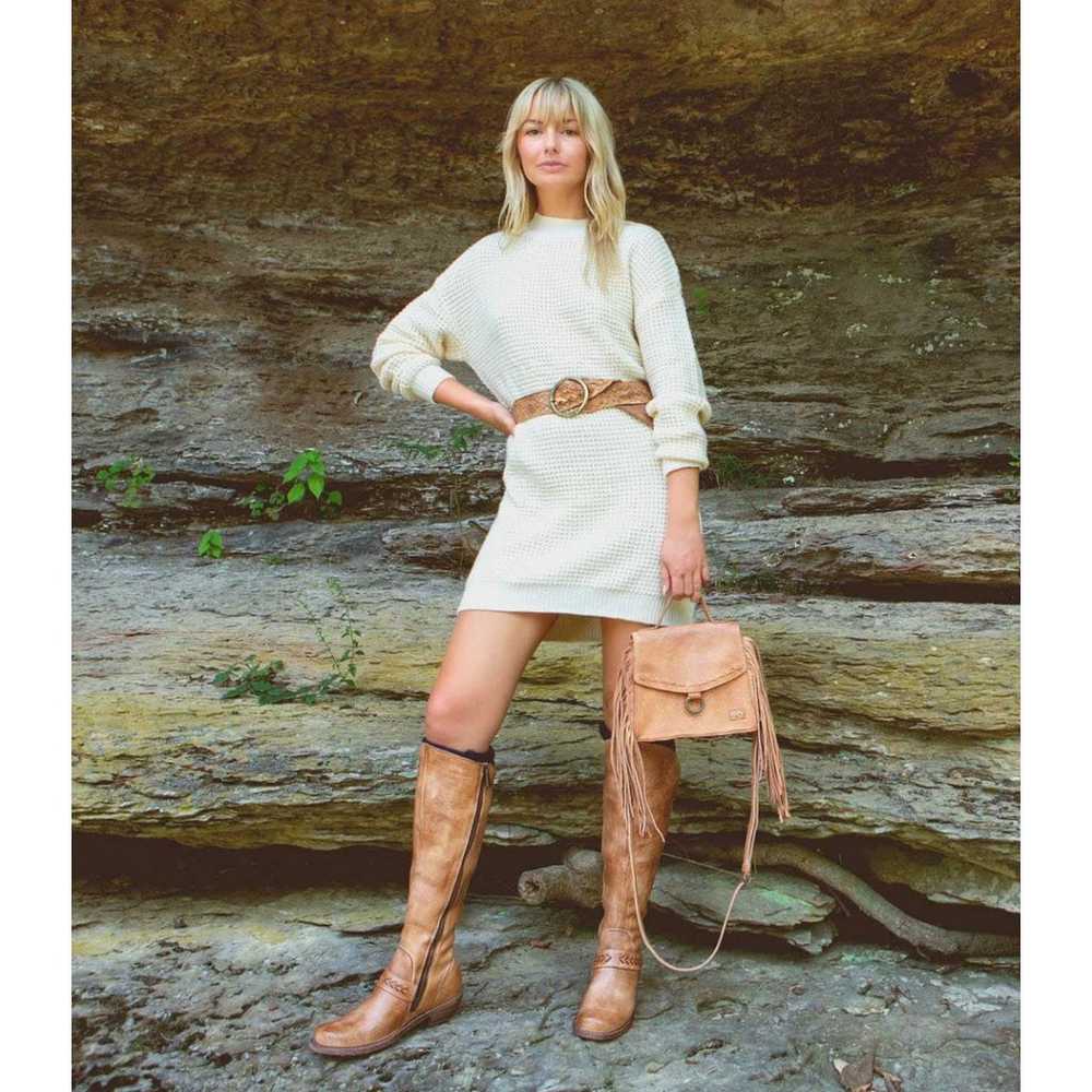 Bed Stu Takoma Riding Boots Tan Leather Knee Tall… - image 4