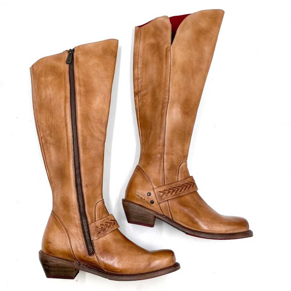 Bed Stu Takoma Riding Boots Tan Leather Knee Tall… - image 7