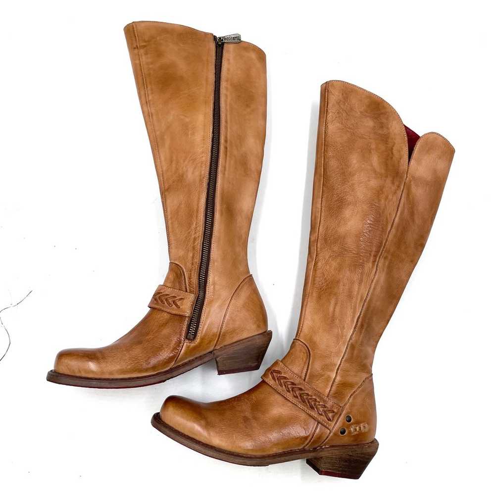 Bed Stu Takoma Riding Boots Tan Leather Knee Tall… - image 8