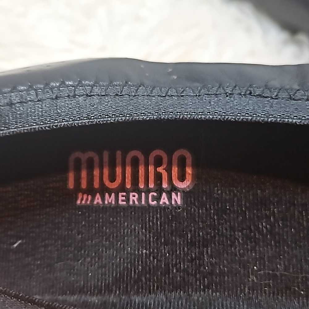 Munro American Perforated Black Leather Slip on B… - image 7