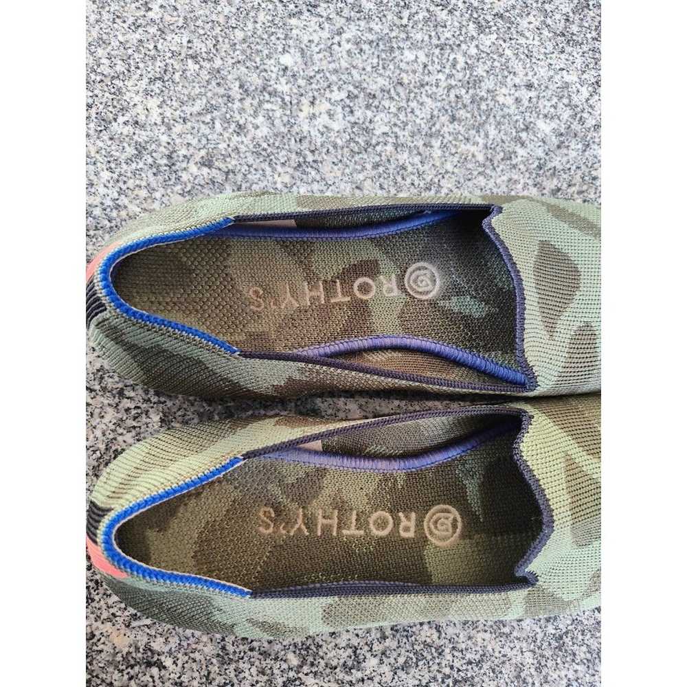 Rothy’s Sz 8.5 The Loafer Olive Camo Flats Slip O… - image 5