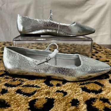 New Open Edit silver ballet Mary Janes size 7.5.  