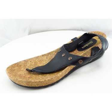 SKECHERS Sz 7 M Black Thong Synthetic Women Sandal