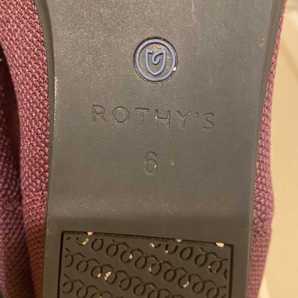 Rothy’s The Flat Burgundy Size 6 - image 6