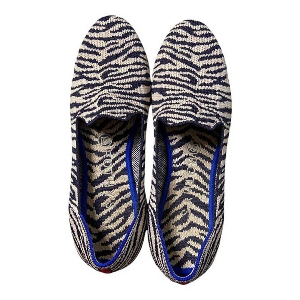 Rothys women size 8 zebra sandal loafer knit wash… - image 1