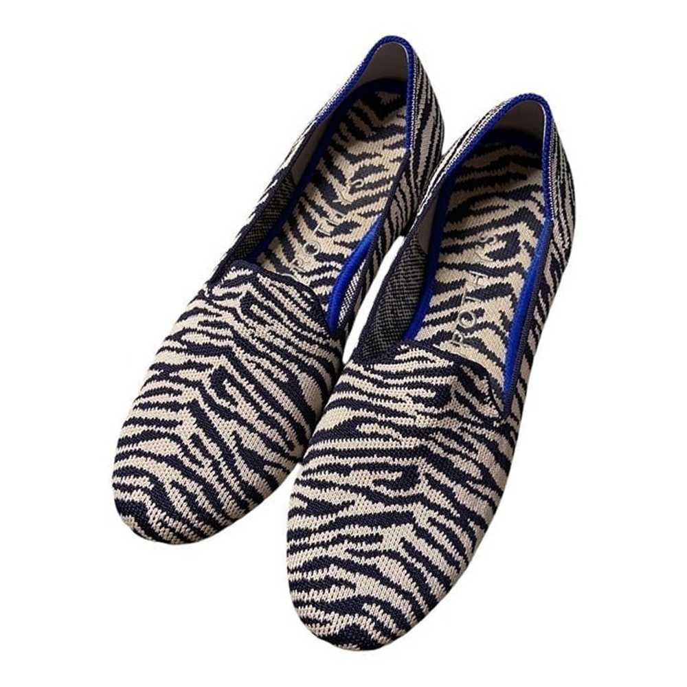 Rothys women size 8 zebra sandal loafer knit wash… - image 2