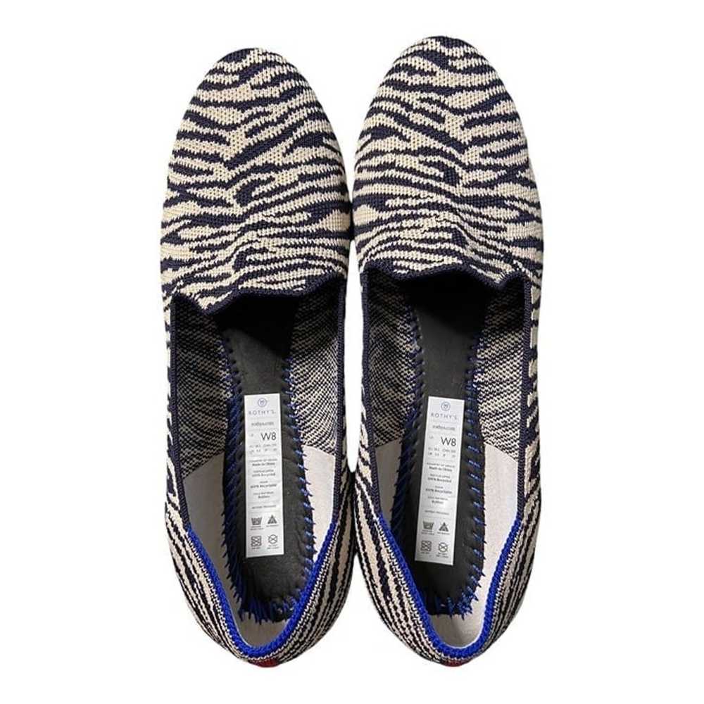 Rothys women size 8 zebra sandal loafer knit wash… - image 4