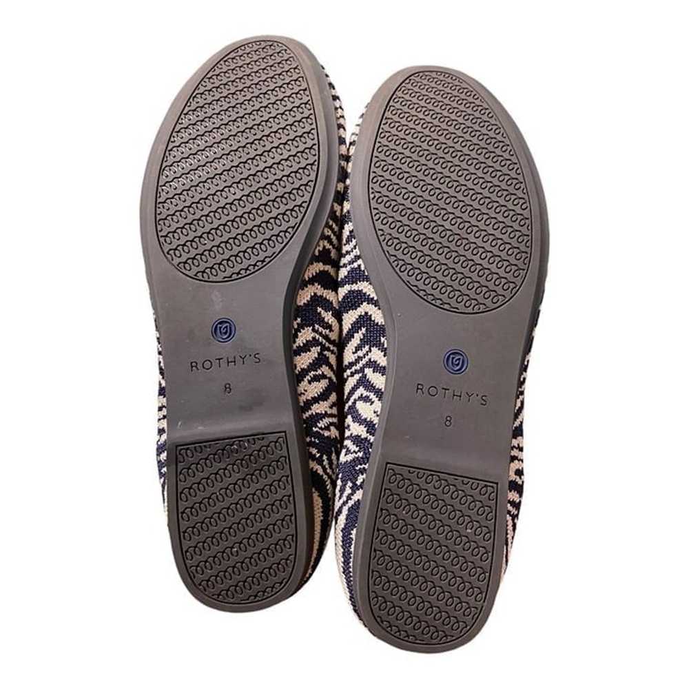 Rothys women size 8 zebra sandal loafer knit wash… - image 5