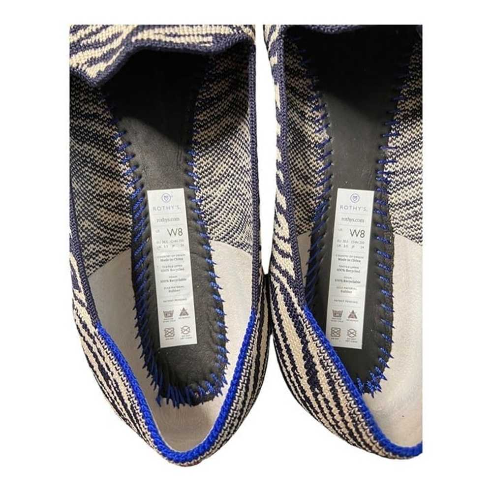 Rothys women size 8 zebra sandal loafer knit wash… - image 6