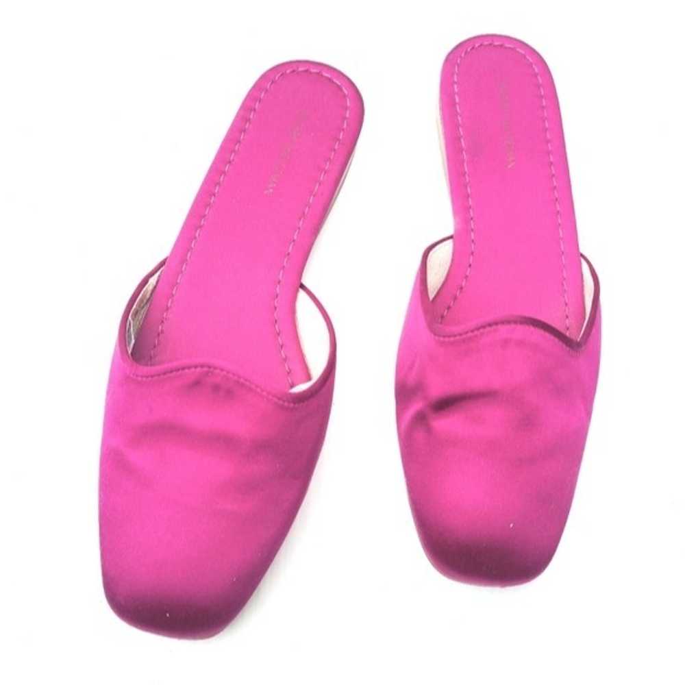 STUART WEITZMAN Mulearky magenta satin slide mules - image 2