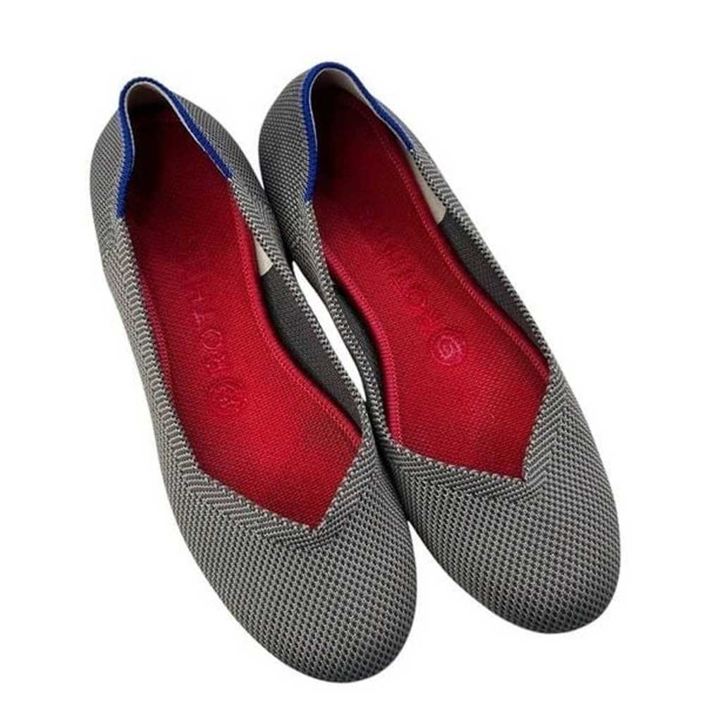 Rothy's The Flat Pebble Grey Slip On Flats Size 7 - image 2