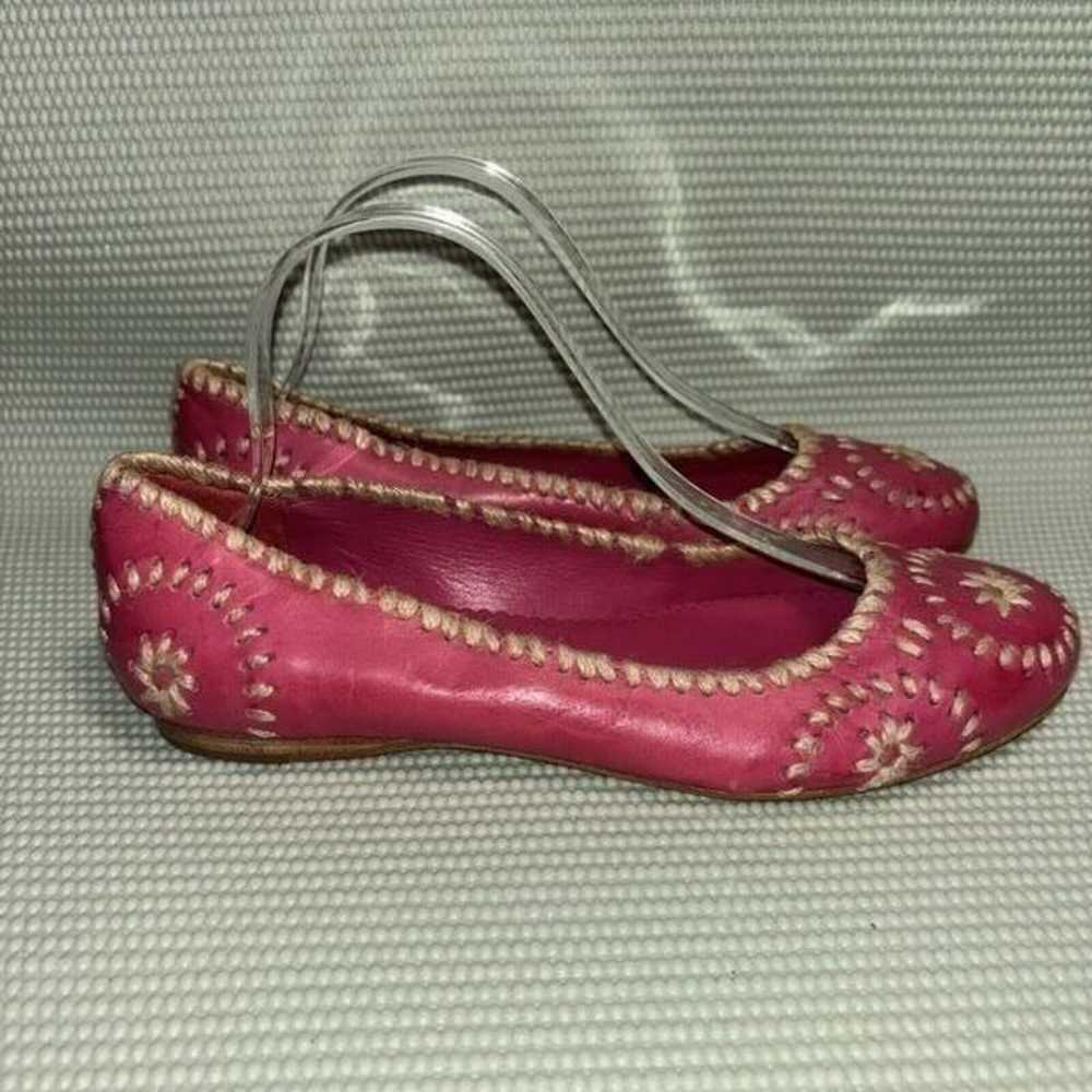 Jack Rogers Slim Jute Leather Twill Flats Shoes W… - image 1