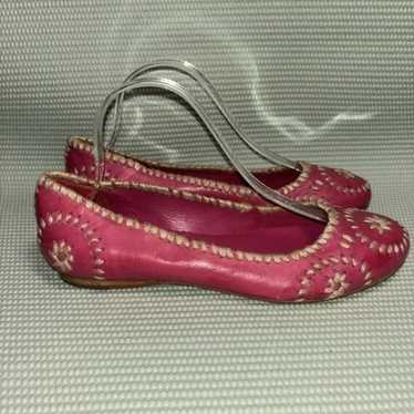 Jack Rogers Slim Jute Leather Twill Flats Shoes W… - image 1