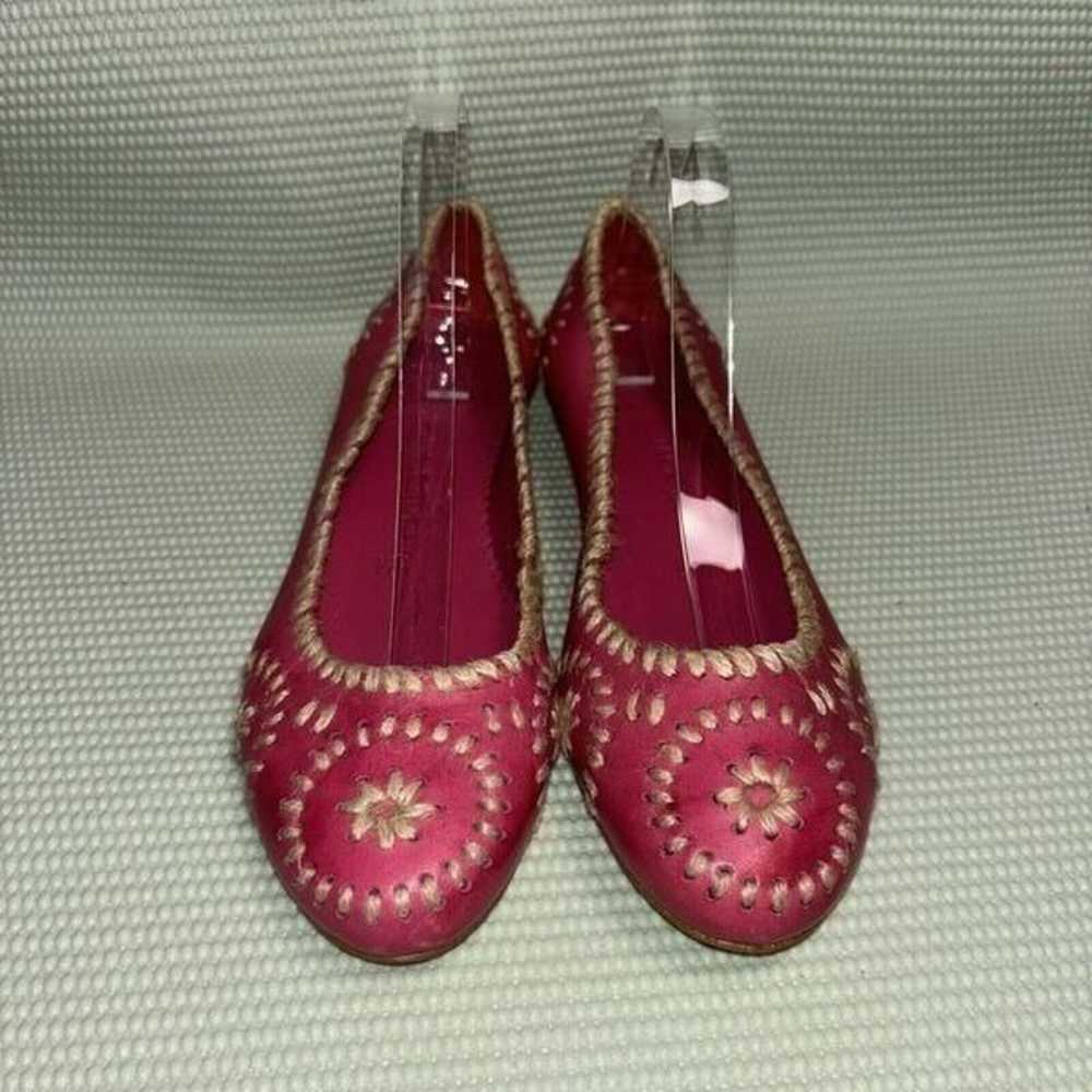 Jack Rogers Slim Jute Leather Twill Flats Shoes W… - image 2