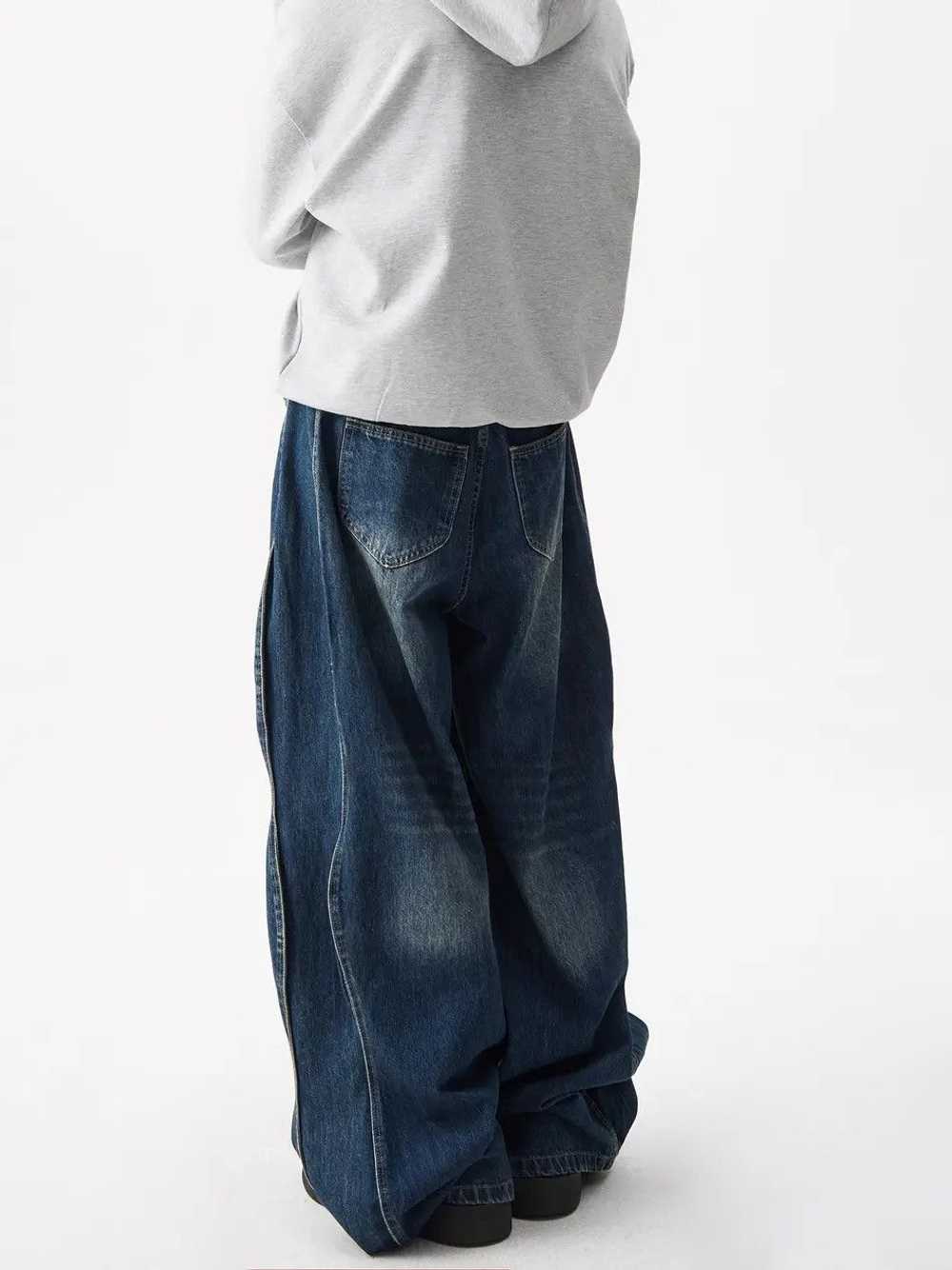 Japanese Brand × Jean × Streetwear Retro curved w… - image 3