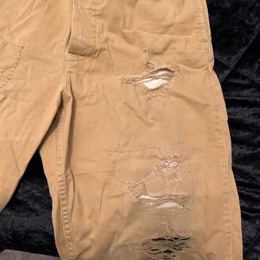 Y2K distressed cropped Khakis (vintage) - image 1