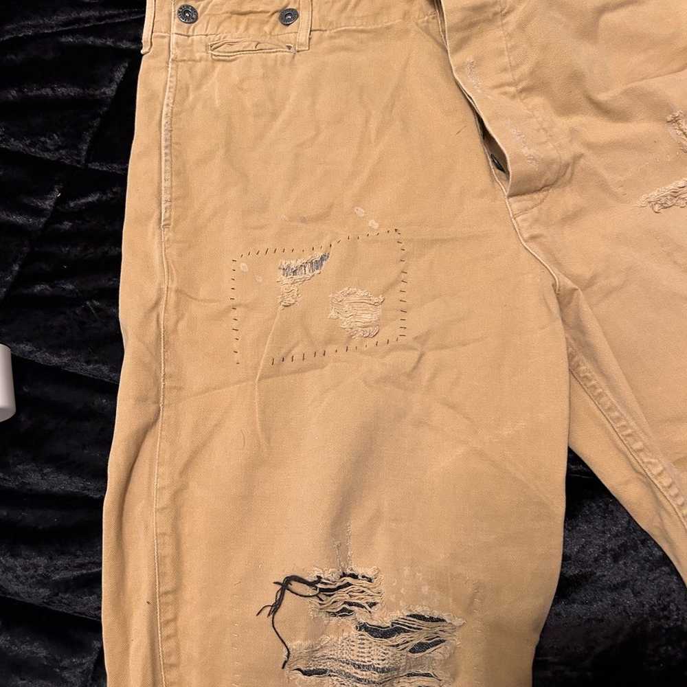 Y2K distressed cropped Khakis (vintage) - image 2