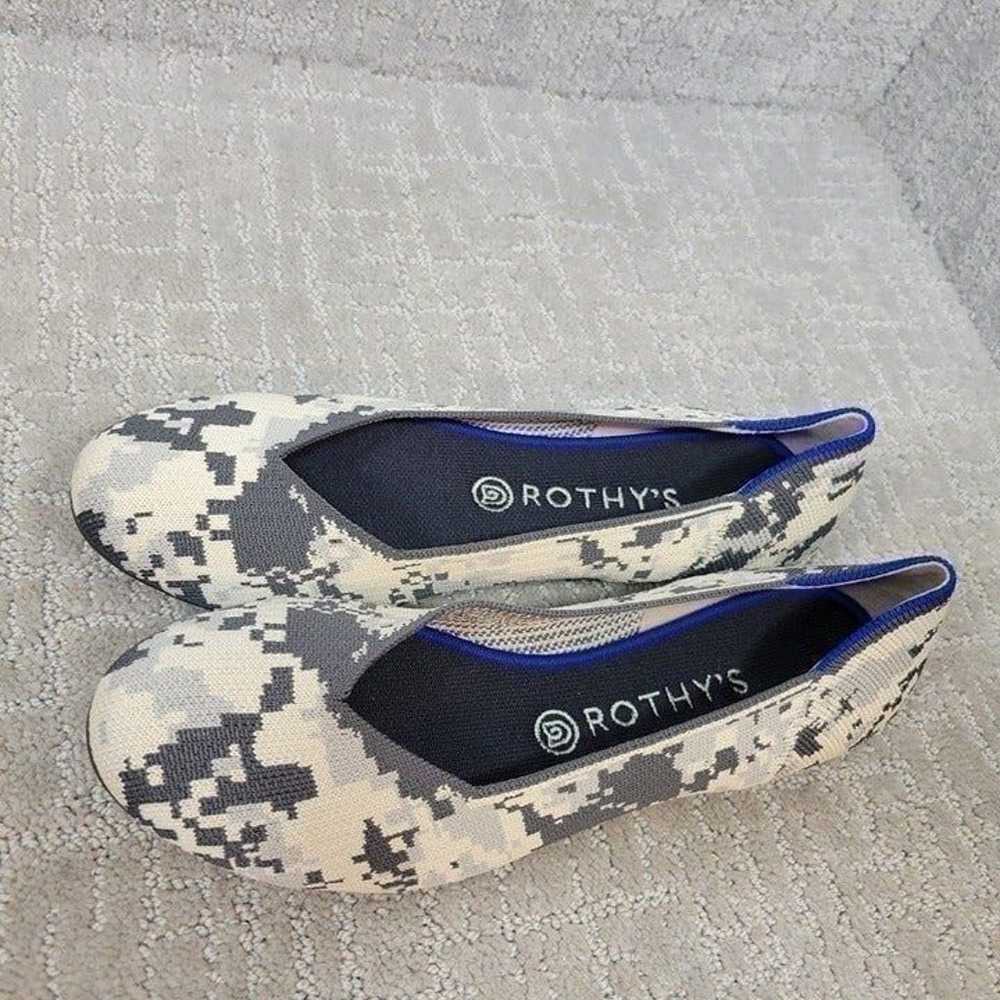 Rothy’s The Flat Women's Size 10 Ash Gray Camo Ro… - image 6