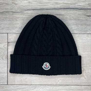 NWOT Moncler rib-knit outlet beanie for men black