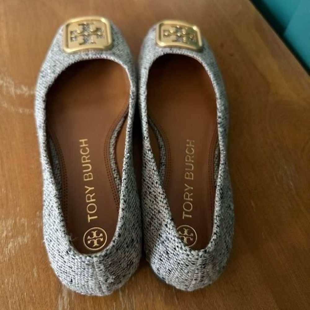 Tory Burch Georgia Women’s Rustic Linen Wool Grey… - image 4