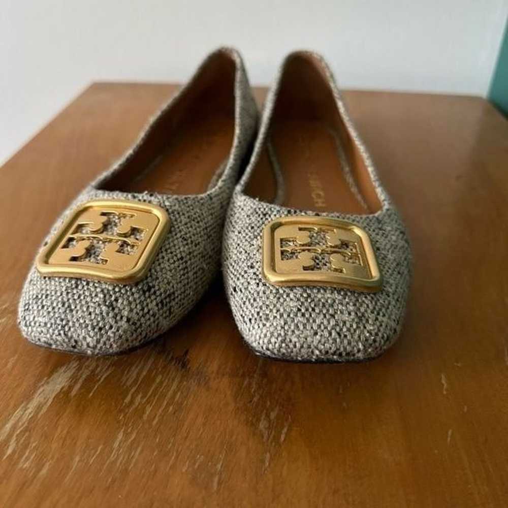 Tory Burch Georgia Women’s Rustic Linen Wool Grey… - image 6