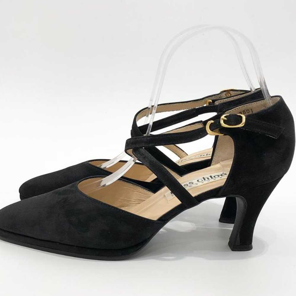 Miss Chloe Suede Cross Strap Pumps 36 1/2 - image 1