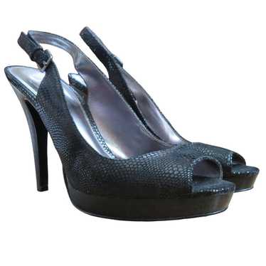 Calvin Klein Platform Slingback Pumps Snakeskin L… - image 1