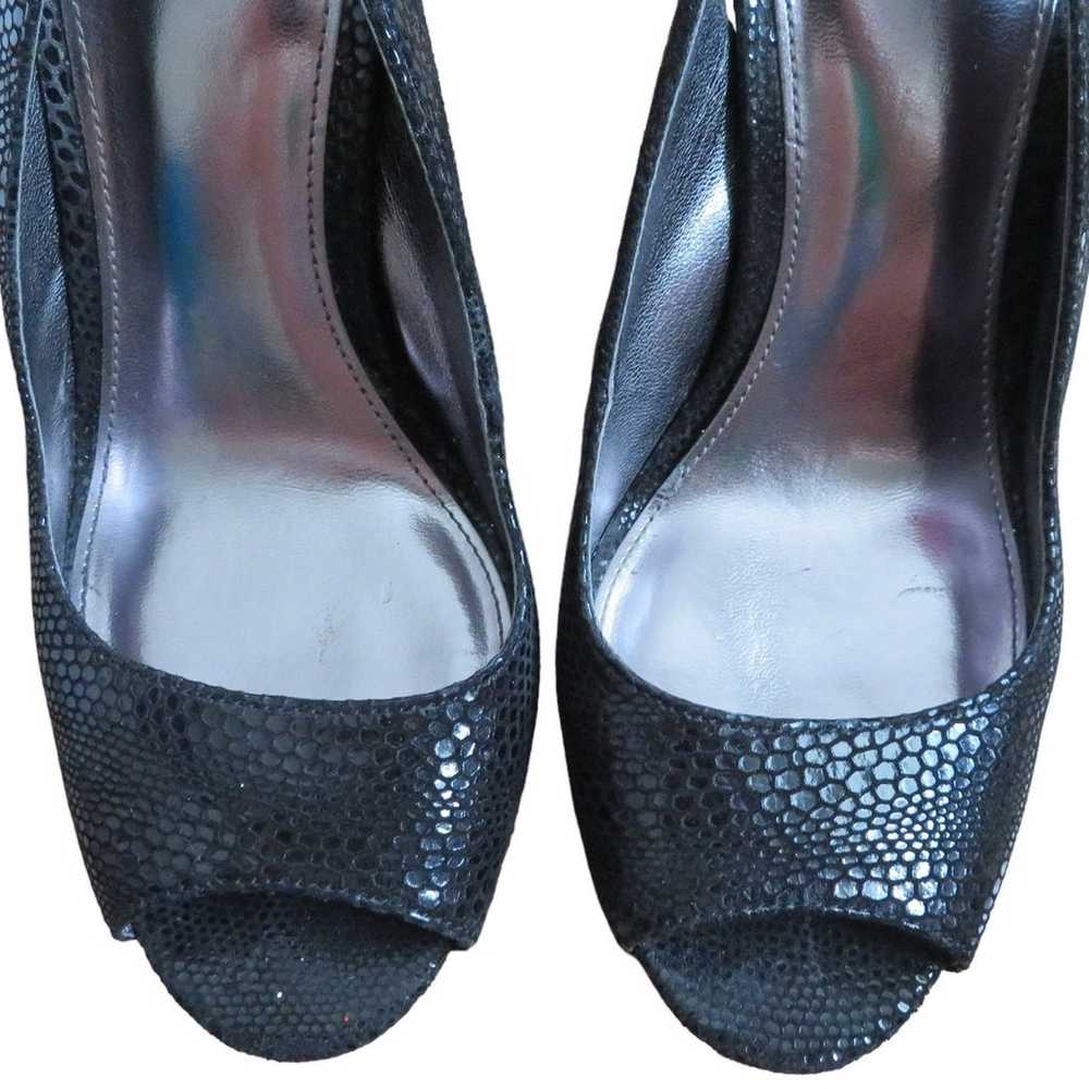 Calvin Klein Platform Slingback Pumps Snakeskin L… - image 9