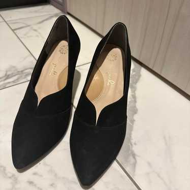 Black Suede Pointed-Toe High Heels - image 1