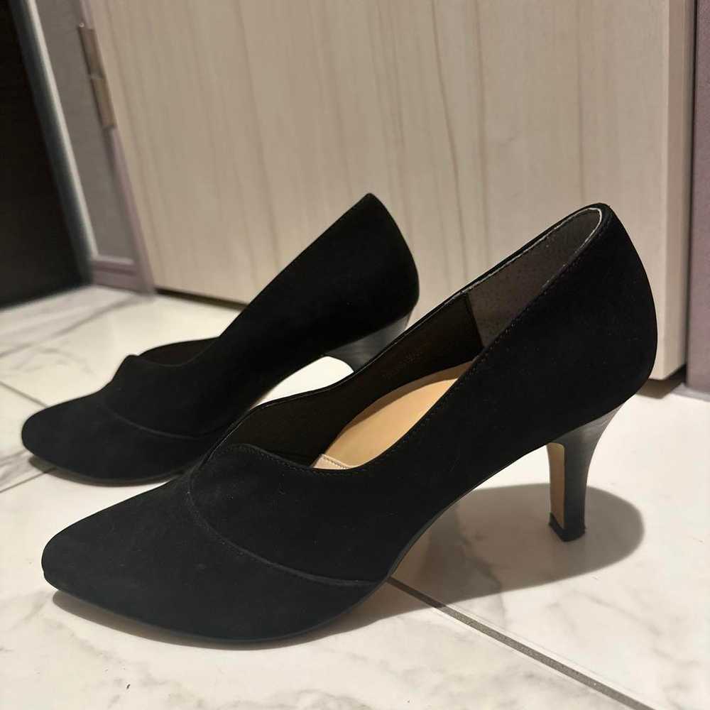 Black Suede Pointed-Toe High Heels - image 2