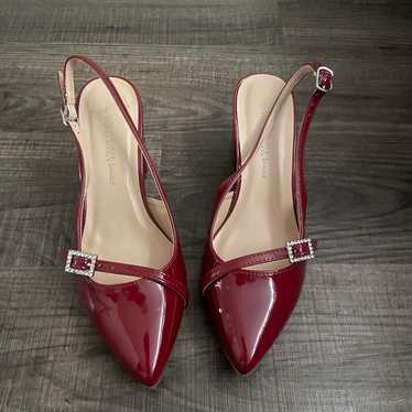 Burgundy Kitten Heels