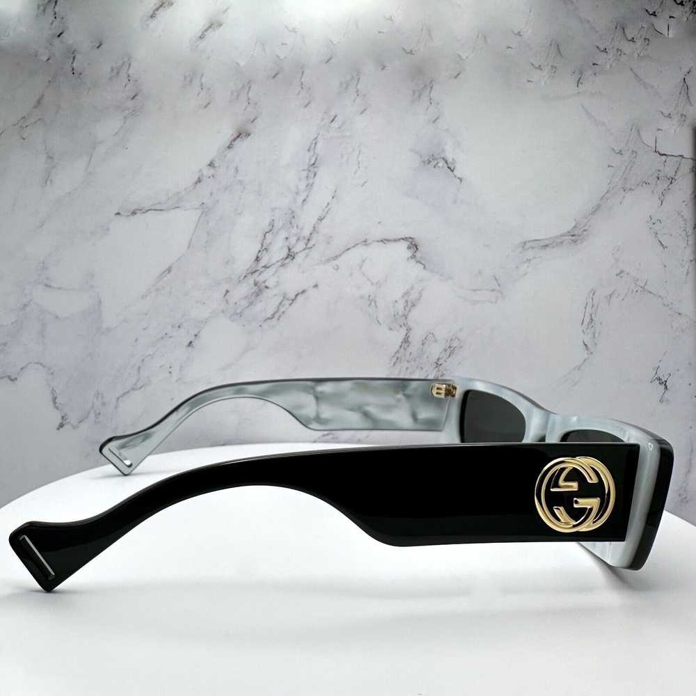 Gucci Gucci Black Sunglasses Square GG Gold Metal… - image 4