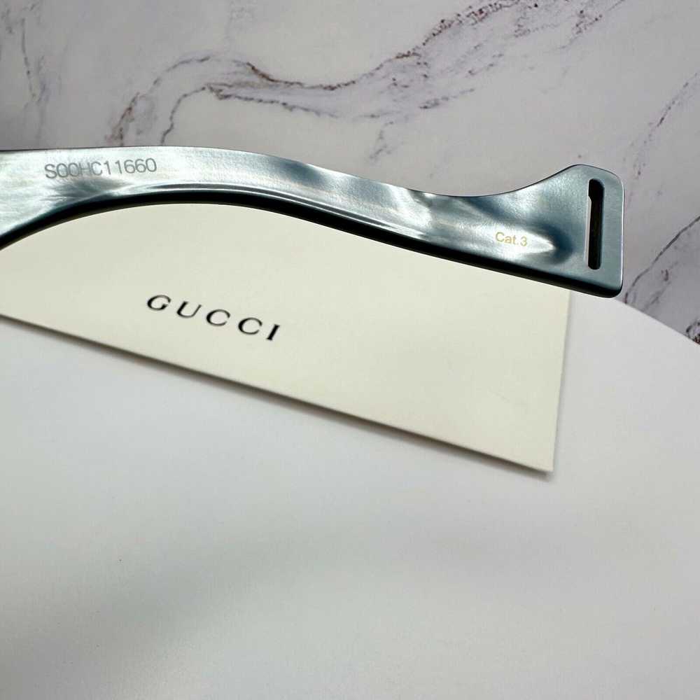 Gucci Gucci Black Sunglasses Square GG Gold Metal… - image 9