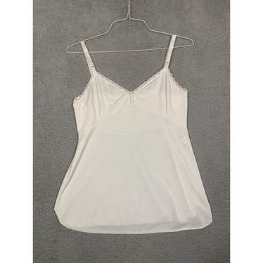 Vintage Shadowline White Nylon Camisole Adjustabl… - image 1