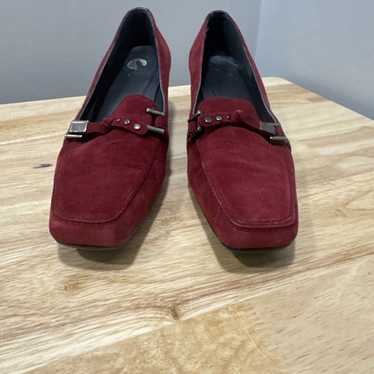 Stuart Weitzman red suede loafer Cabinet Crisue k… - image 1