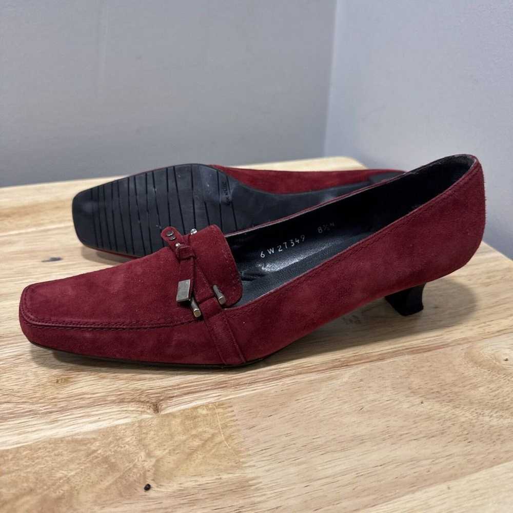 Stuart Weitzman red suede loafer Cabinet Crisue k… - image 6