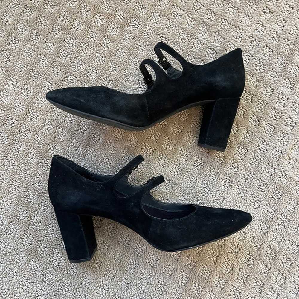 Rockport Black Double Strap Suede Leather Pumps S… - image 4