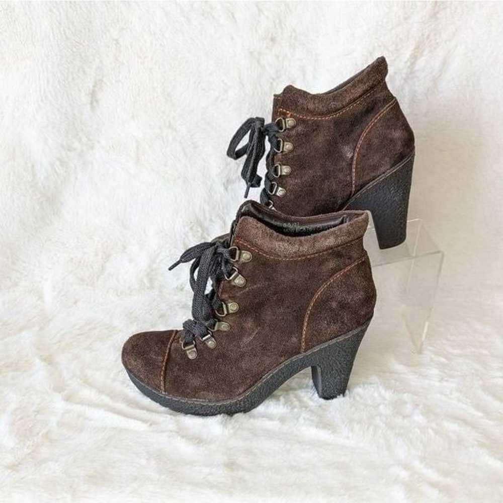 BOC Barn Womens Heeled Ankle Boots Suede Brown Si… - image 2