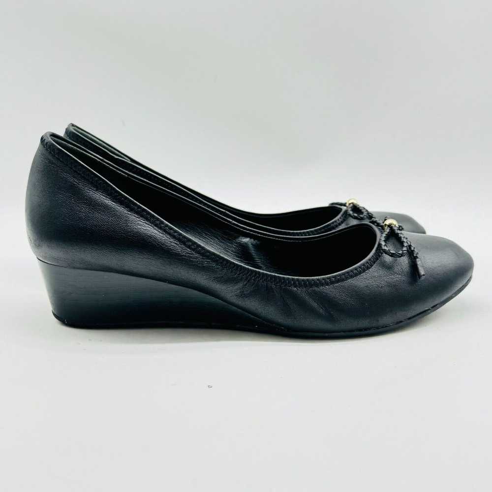 Cole Haan Shoes Womens 9.5 Black Leather Wedge He… - image 1