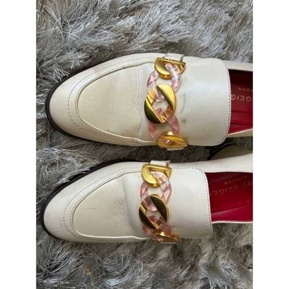 Kurt Geiger dress shoe loafers two tone pink gold… - image 4