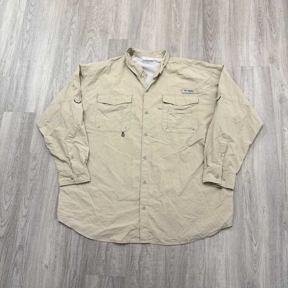 Columbia Columbia PFG Shirt Men's 2XL XXL Tan Lig… - image 1