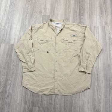 Columbia Columbia PFG Shirt Men's 2XL XXL Tan Lig… - image 1