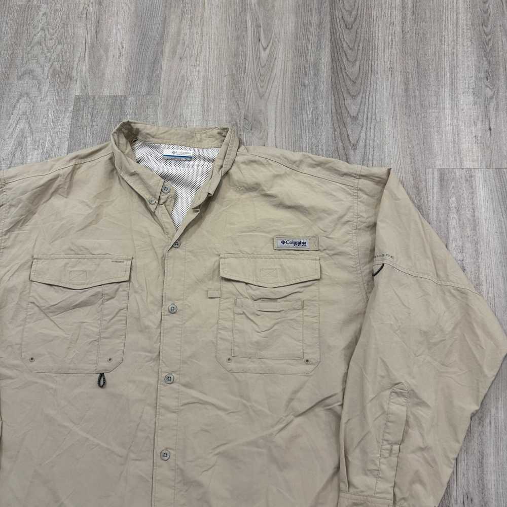 Columbia Columbia PFG Shirt Men's 2XL XXL Tan Lig… - image 2