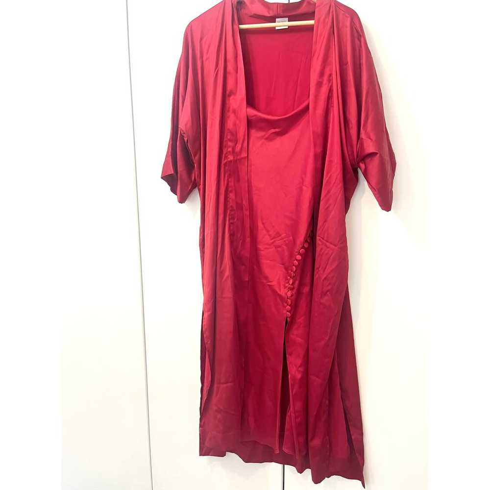 Non Signé / Unsigned Silk mid-length dress - image 4