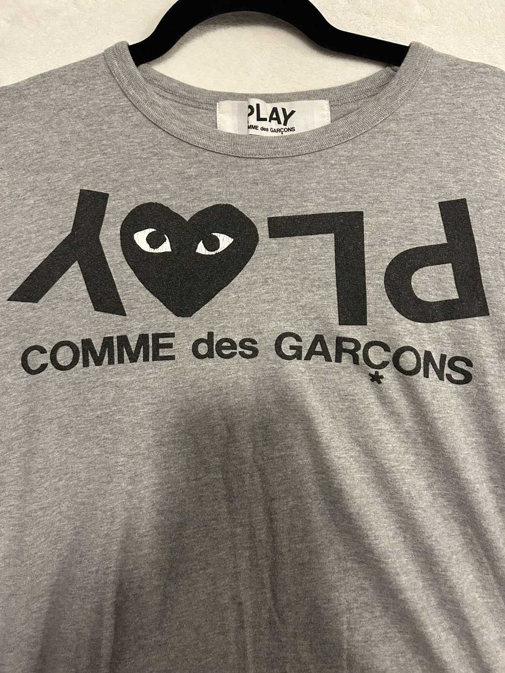 Comme Des Garcons Play CDG Play Inverted Text T-S… - image 3