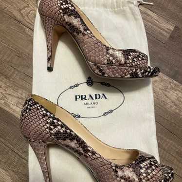 Prada open toe pumps