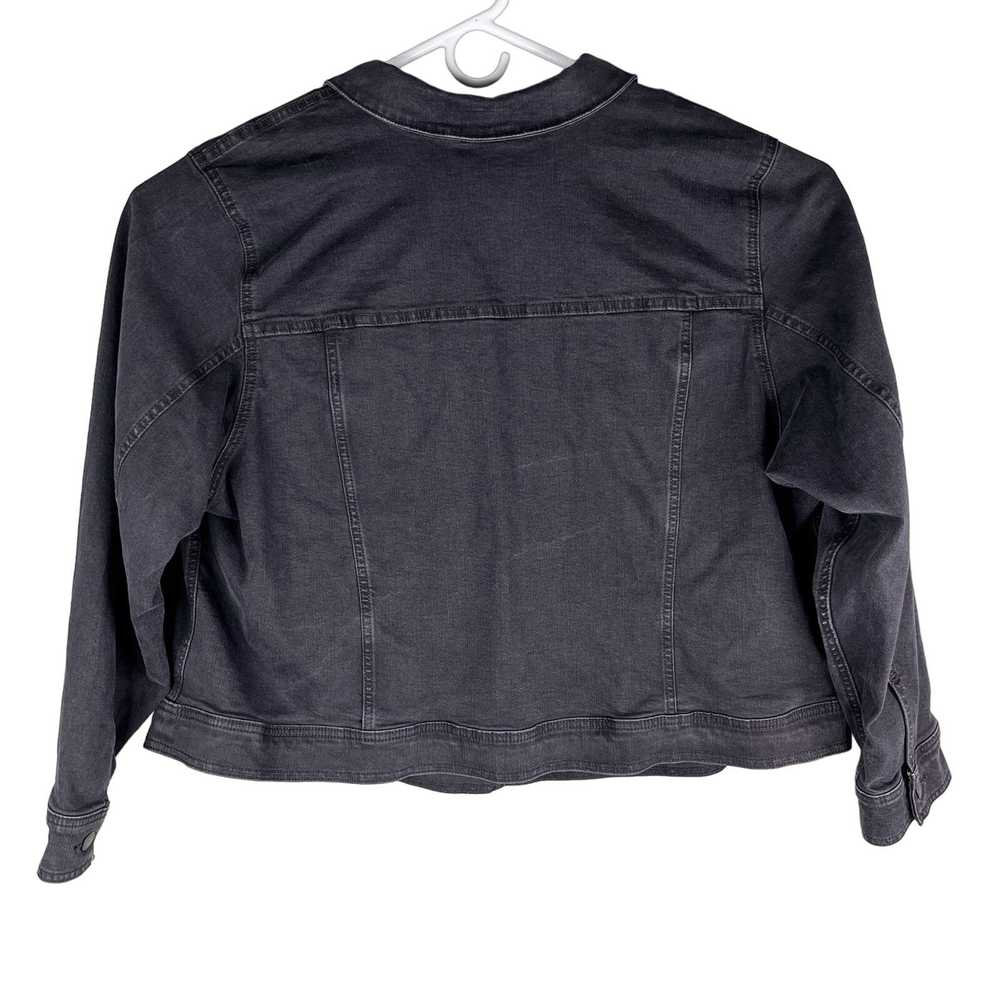 Other Lane Bryant Denim Jean Jacket 28 Black - image 2